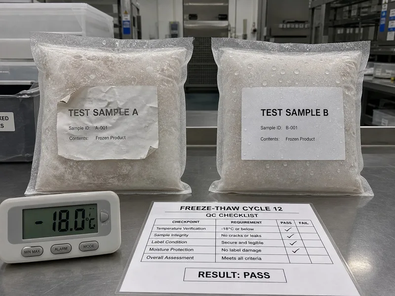 freezer label condensation test