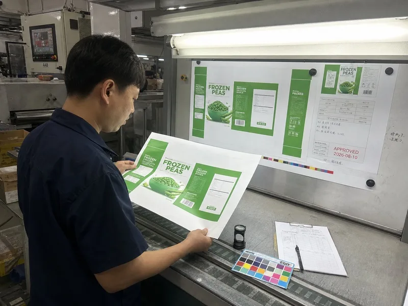 frozen food label color proof check
