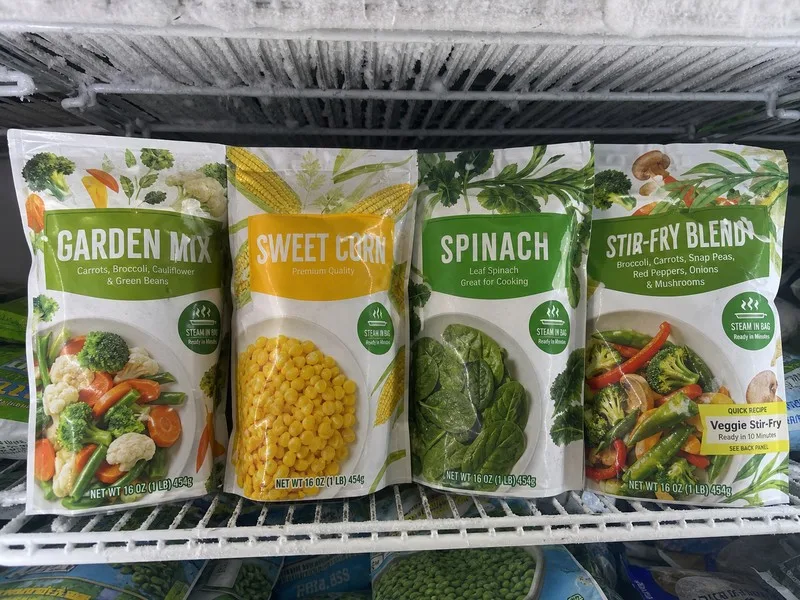 frozen vegetable pouch labels