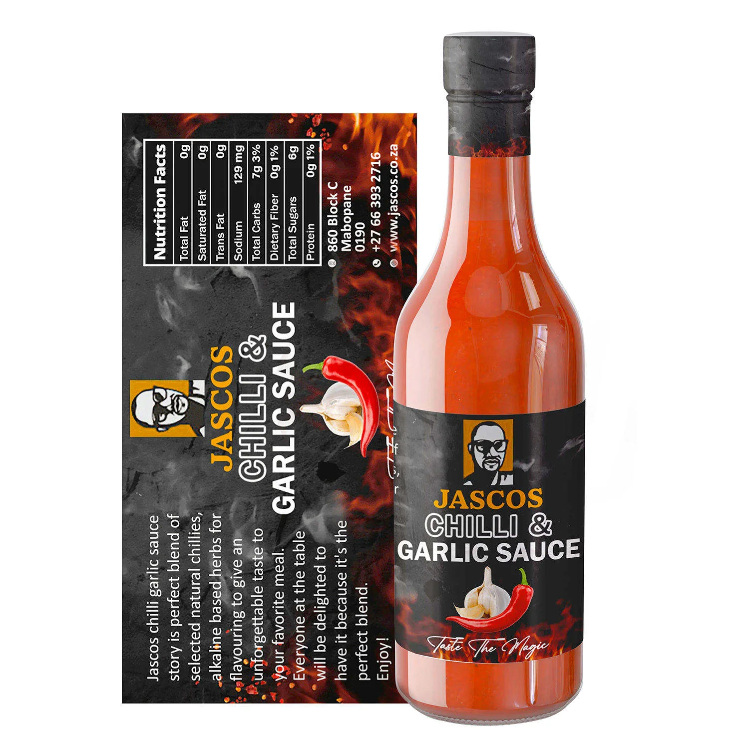 Garlic Sauce Bottle Wrap Label