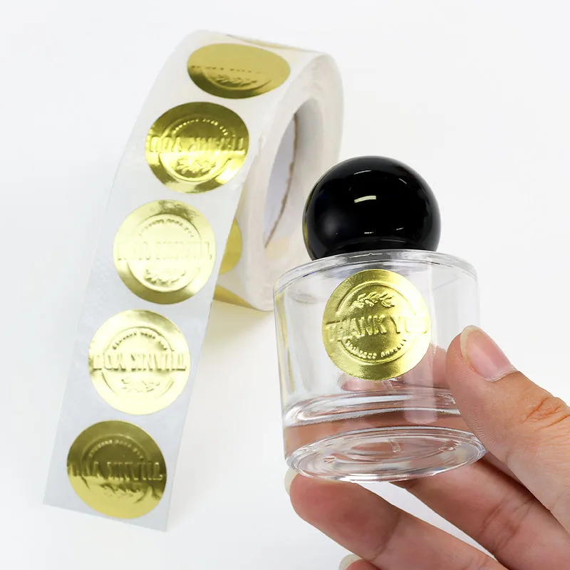 Gold Foil Jar Seal Label Roll