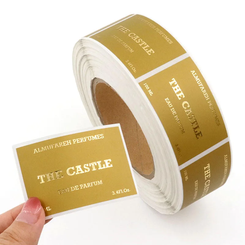 Gold Perfume Bottle Label Roll