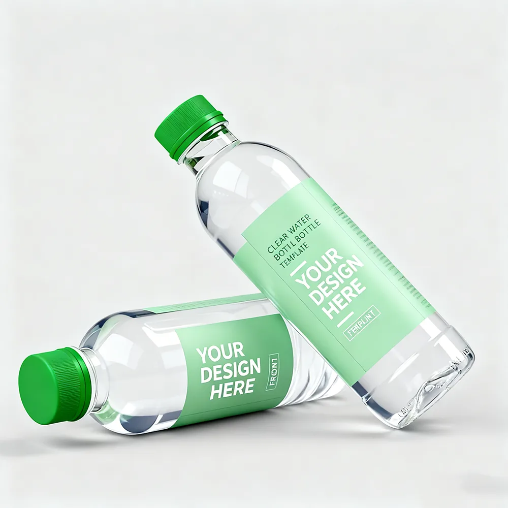 Green Water Bottle Labels
