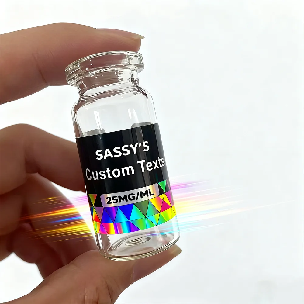 Holographic Small Vial Label