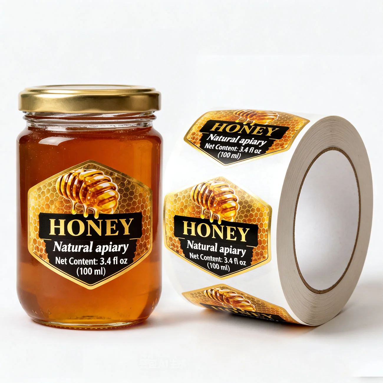 Honey Jar Label Roll Product View