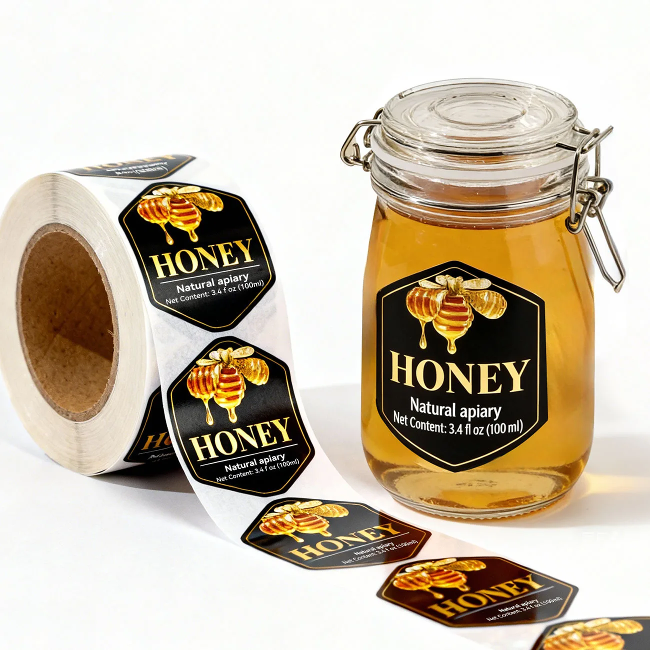 Honey Jar Label Roll