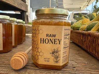 honey jar labels laminated kraft