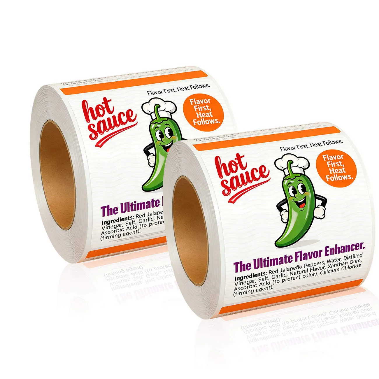 Hot Sauce Bottle Label Rolls