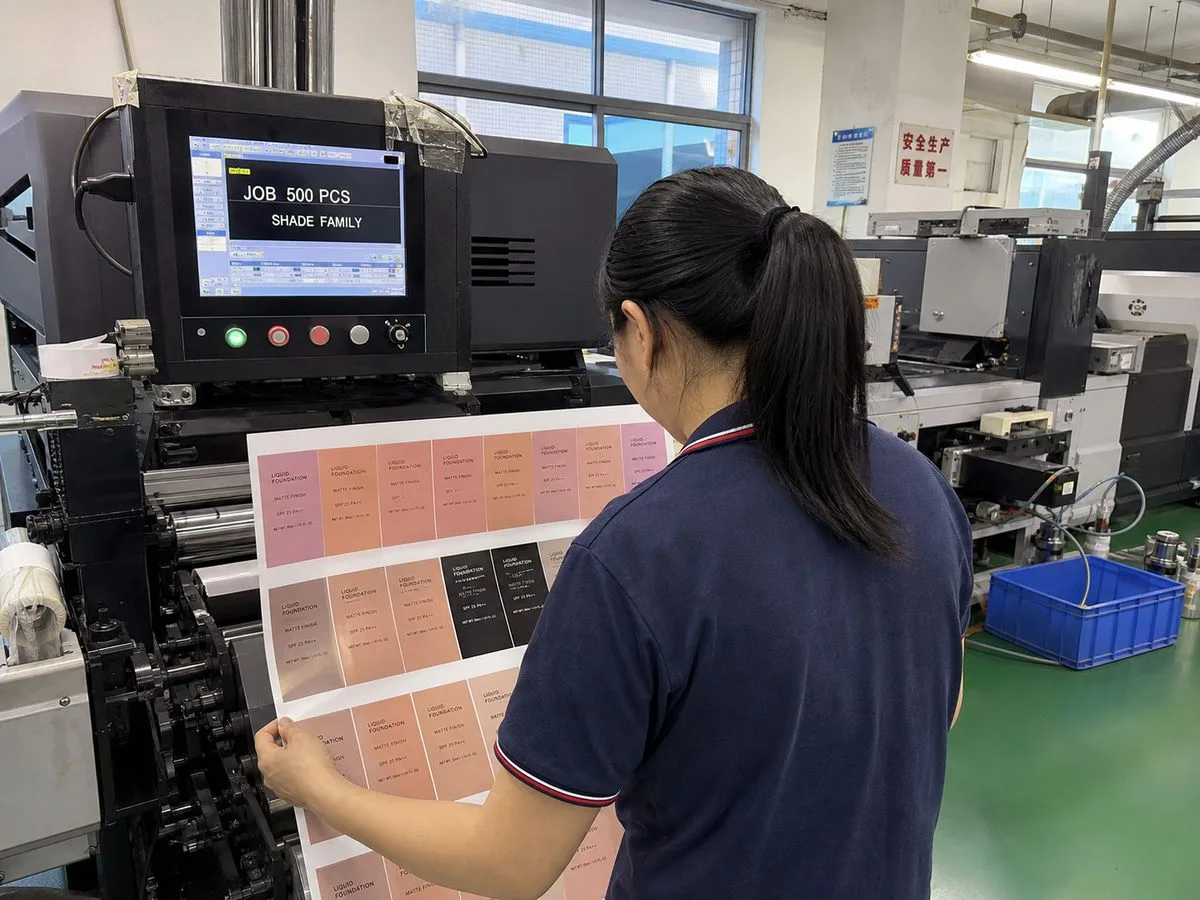 HP digital press running short cosmetic label jobs