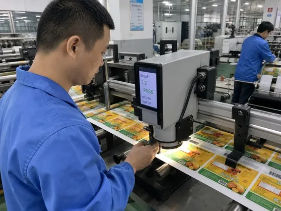 inline spectrophotometer jar label color check