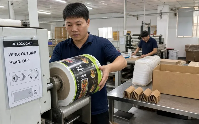 label roll winding direction QC
