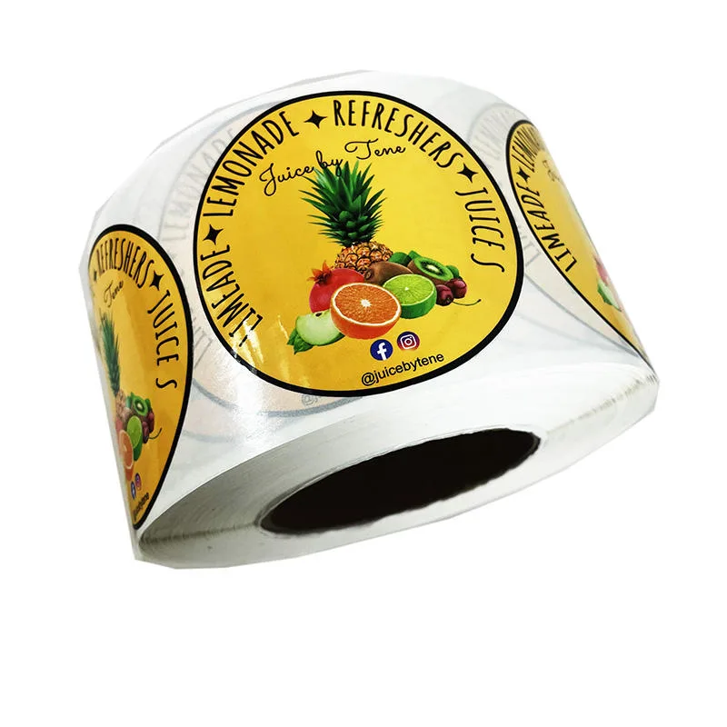 Lemon Pineapple Juice Label Roll