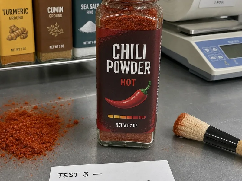 matte BOPP soft touch chili powder smear spice label