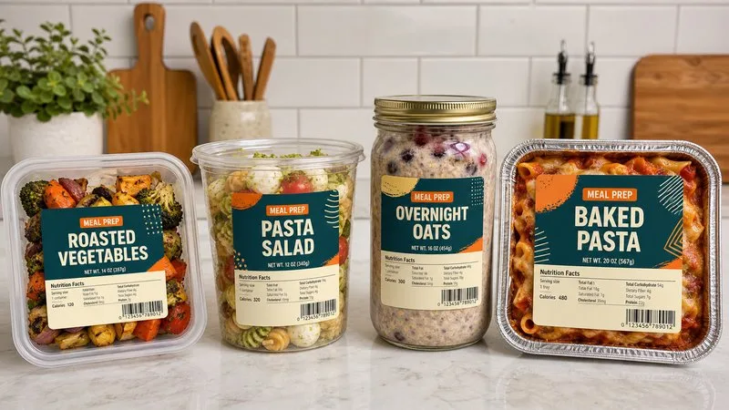 meal prep container label set