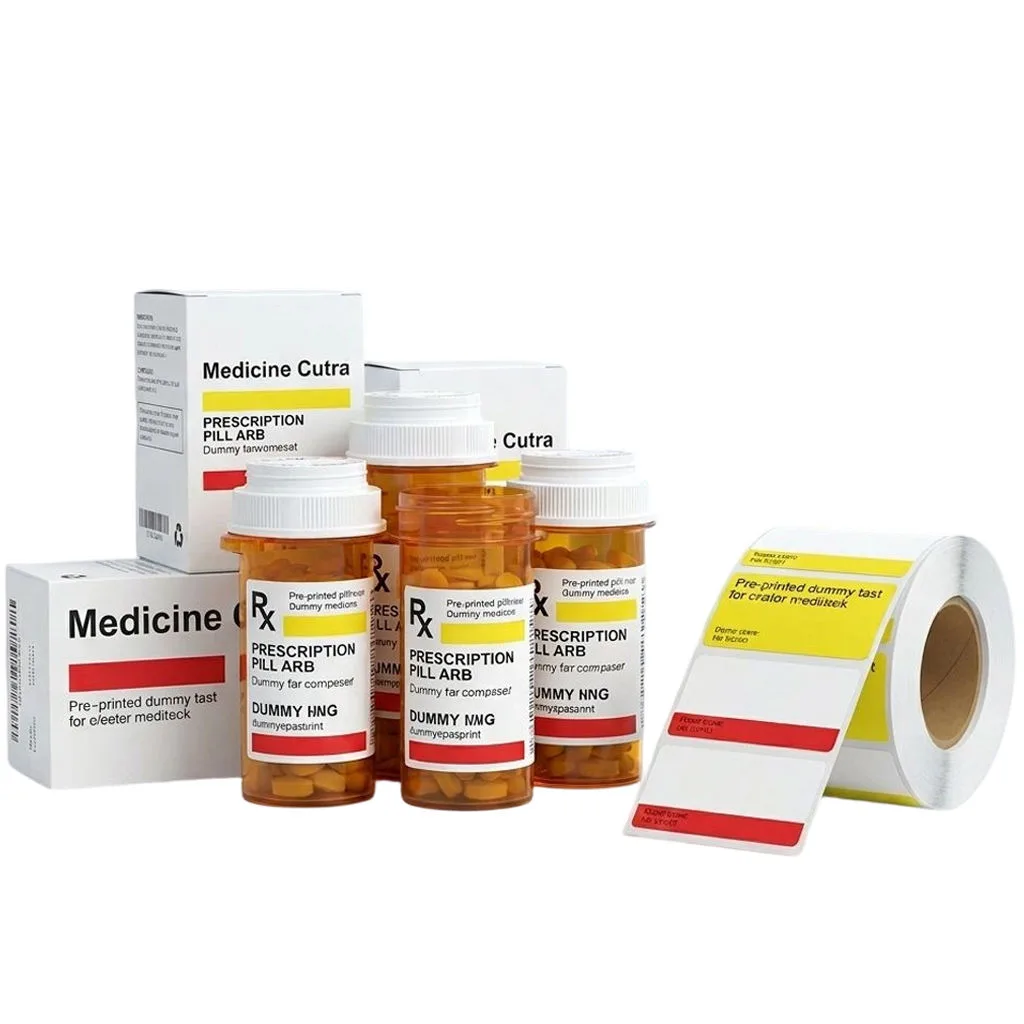 Medicine Bottle And Carton Label Set