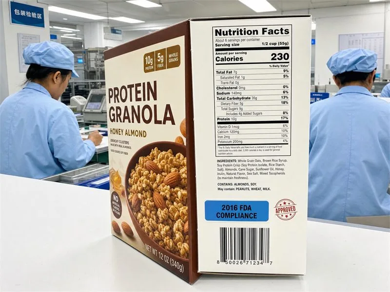 Mid size food brand nutrition panel white bopp