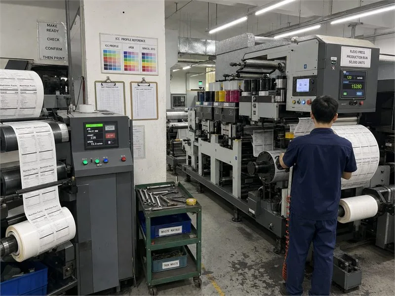 Nutrition label printing digital flexo press