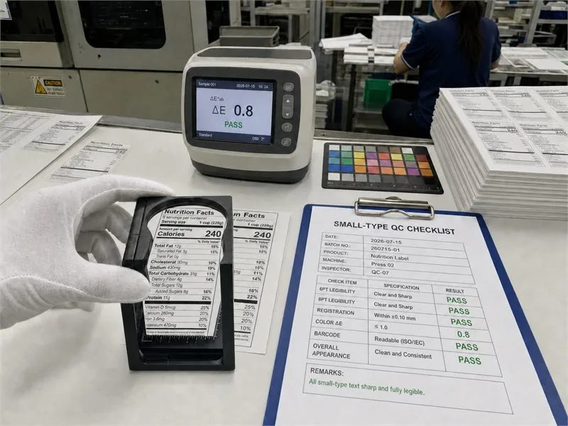 Nutrition label small type qc spectrophotometer