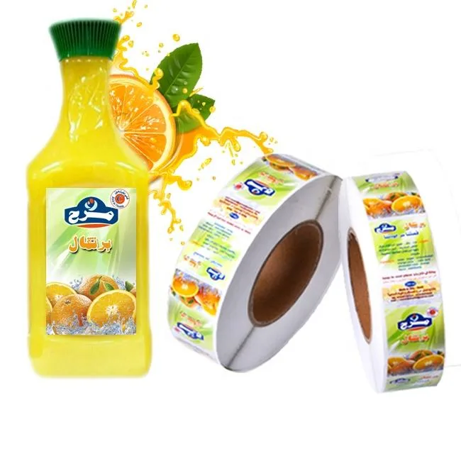 Orange Juice Bottle Label Roll