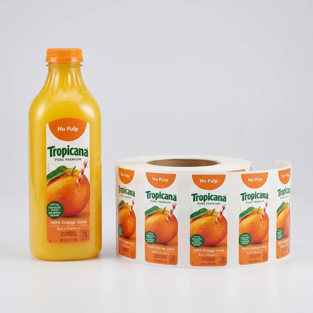 Orange Juice Bottle Label Sheet
