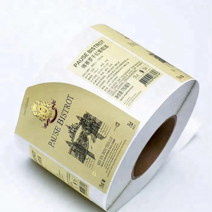 Pale Yellow Wine Label Roll