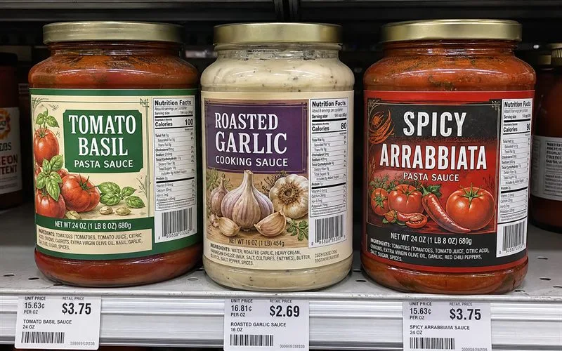 Pasta and cooking sauce jars