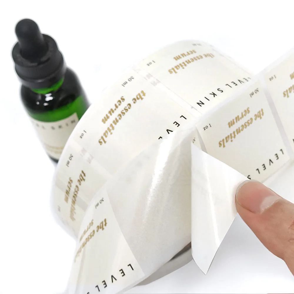 Peel Back Essential Oil Bottle Label