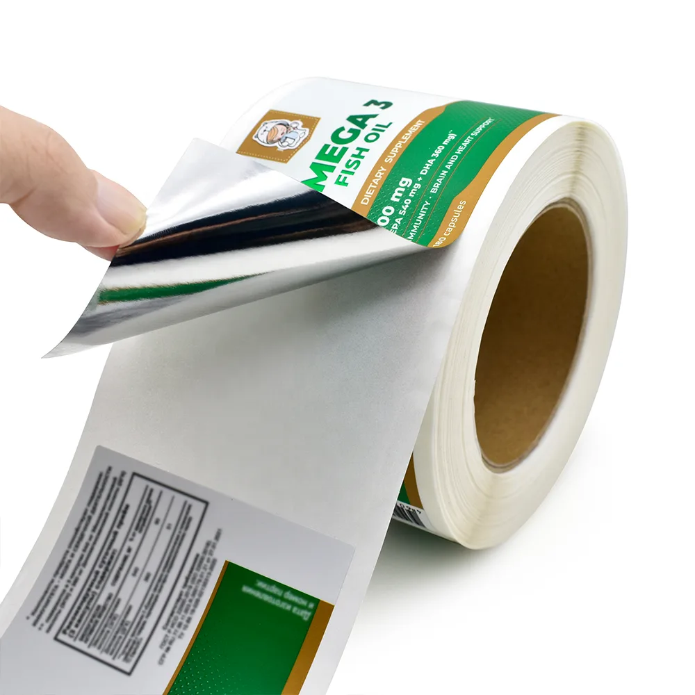 Peel Back Supplement Label Roll
