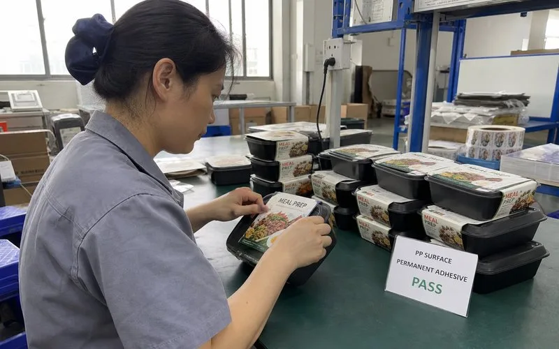 pp food container label printing