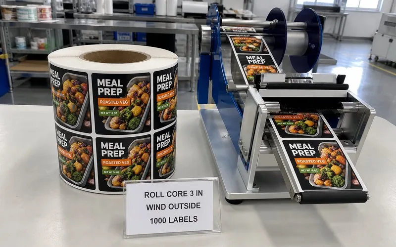 printed food container label rolls