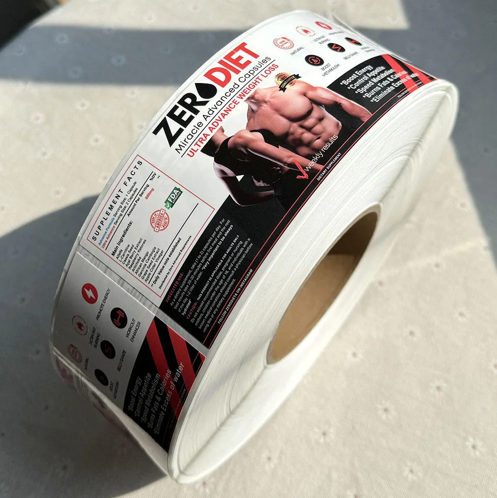 Protein Powder Tub Nutrition Label Roll