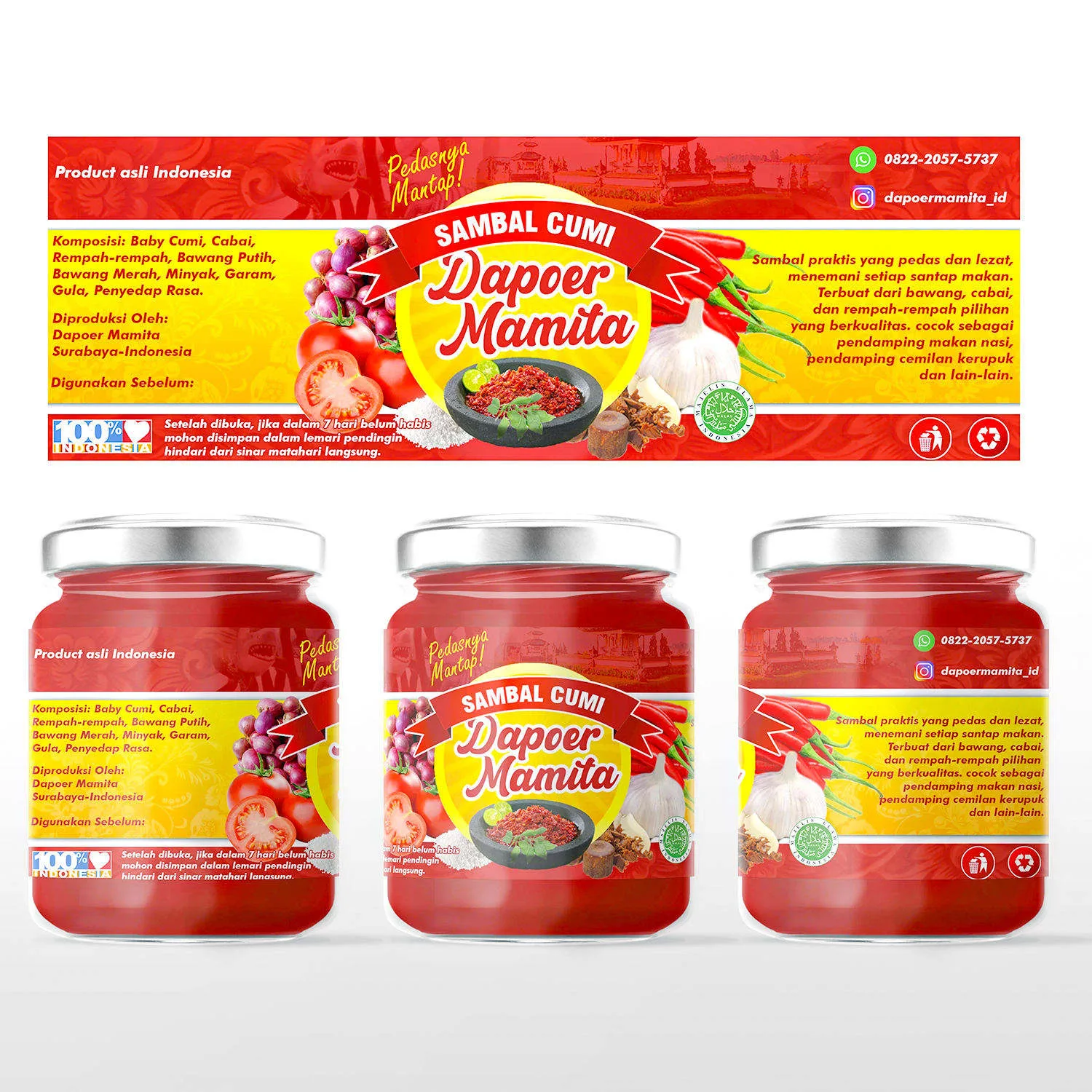 Sambal Sauce Jar Label Collection