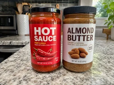 sauce nut butter jar labels oil resistant