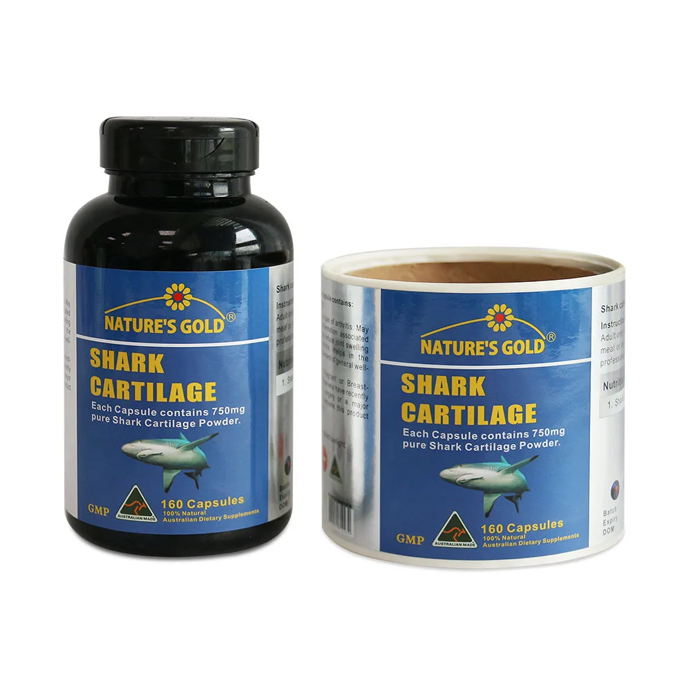 Shark Cartilage Supplement Bottle Labels