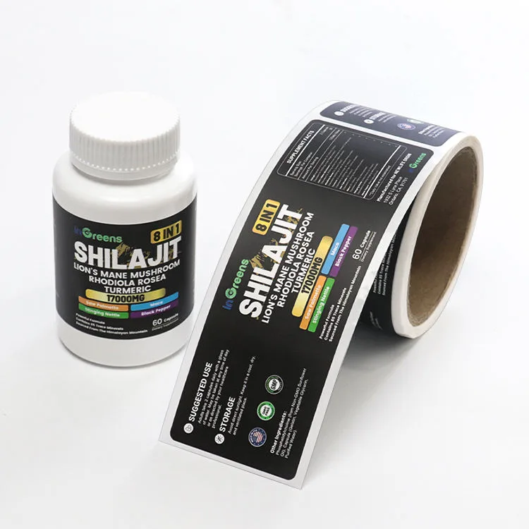 Shilajit Supplement Bottle Label Roll