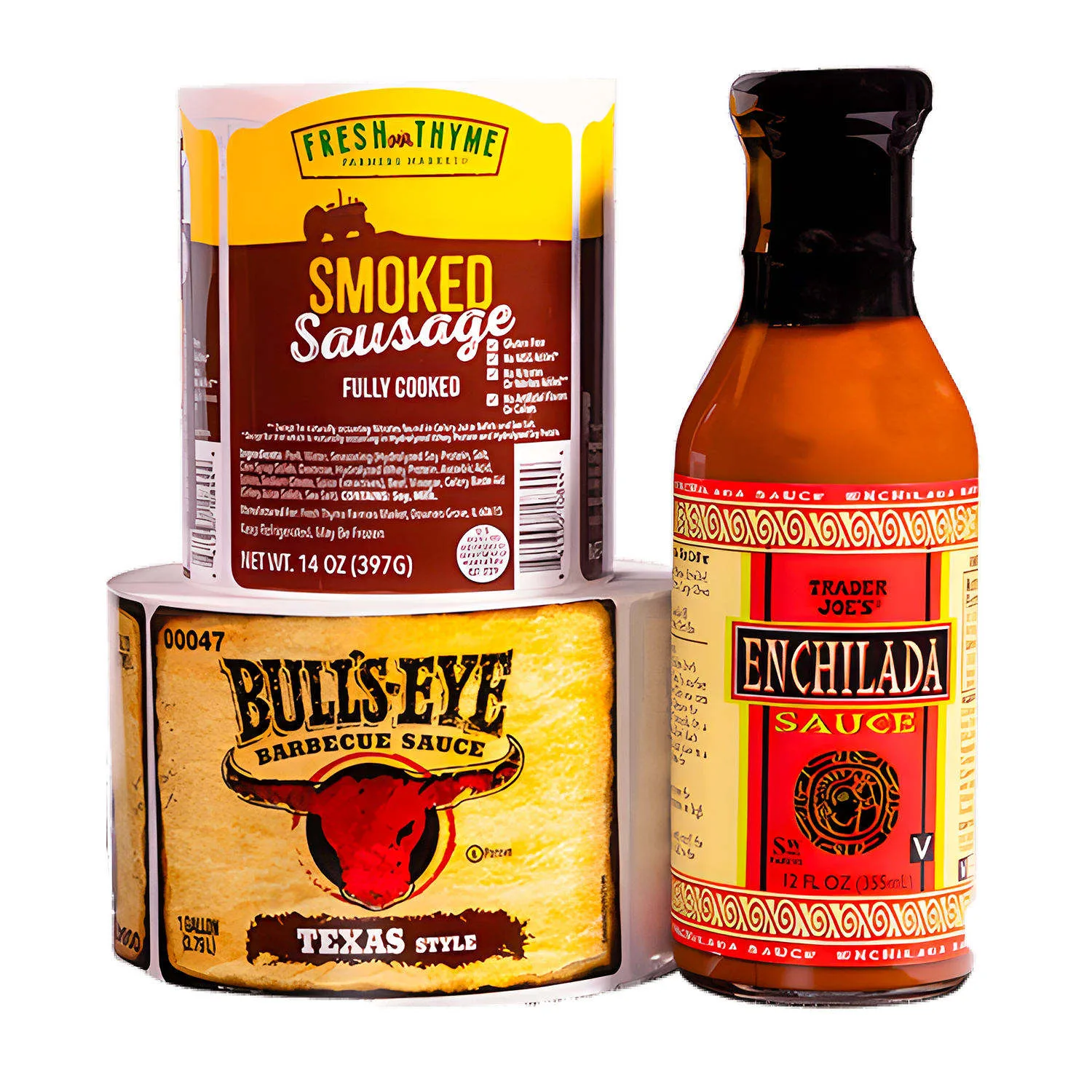 Smoked Sauce Bottle Label Set