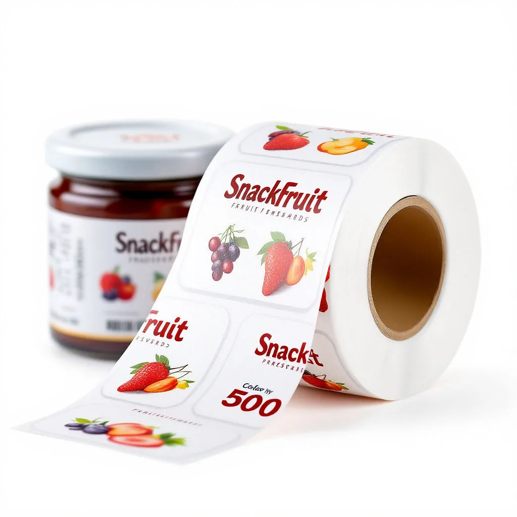 Snack Fruit Jar Label Roll