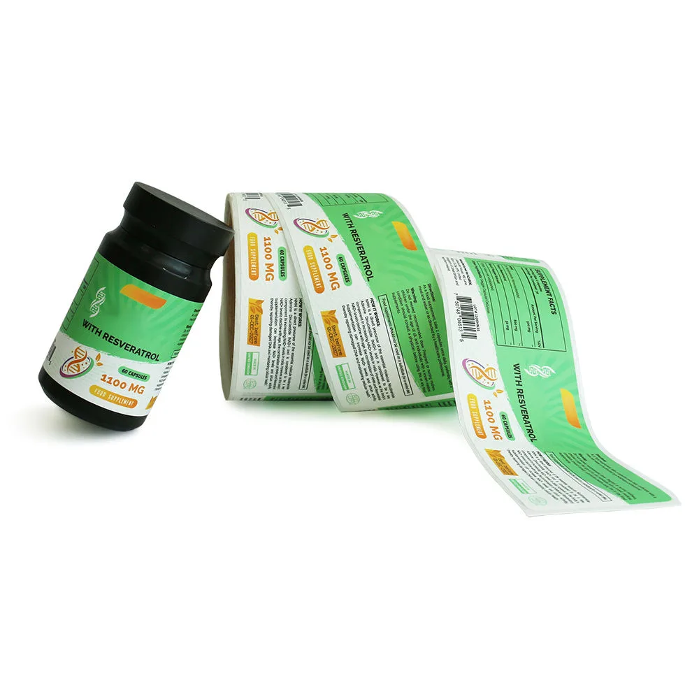 Sport Supplement Bottle Label Roll