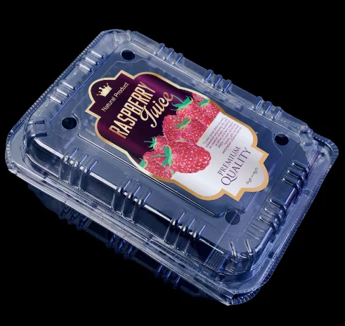 Strawberry Clamshell Food Container Label