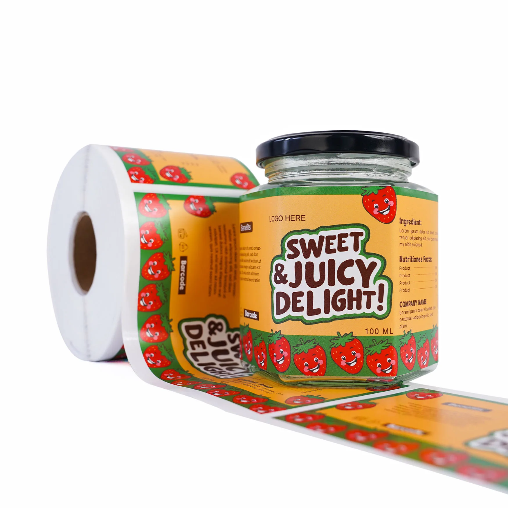 Sweet Chili Sauce Jar Label Roll
