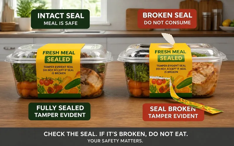tamper evident container lid seals