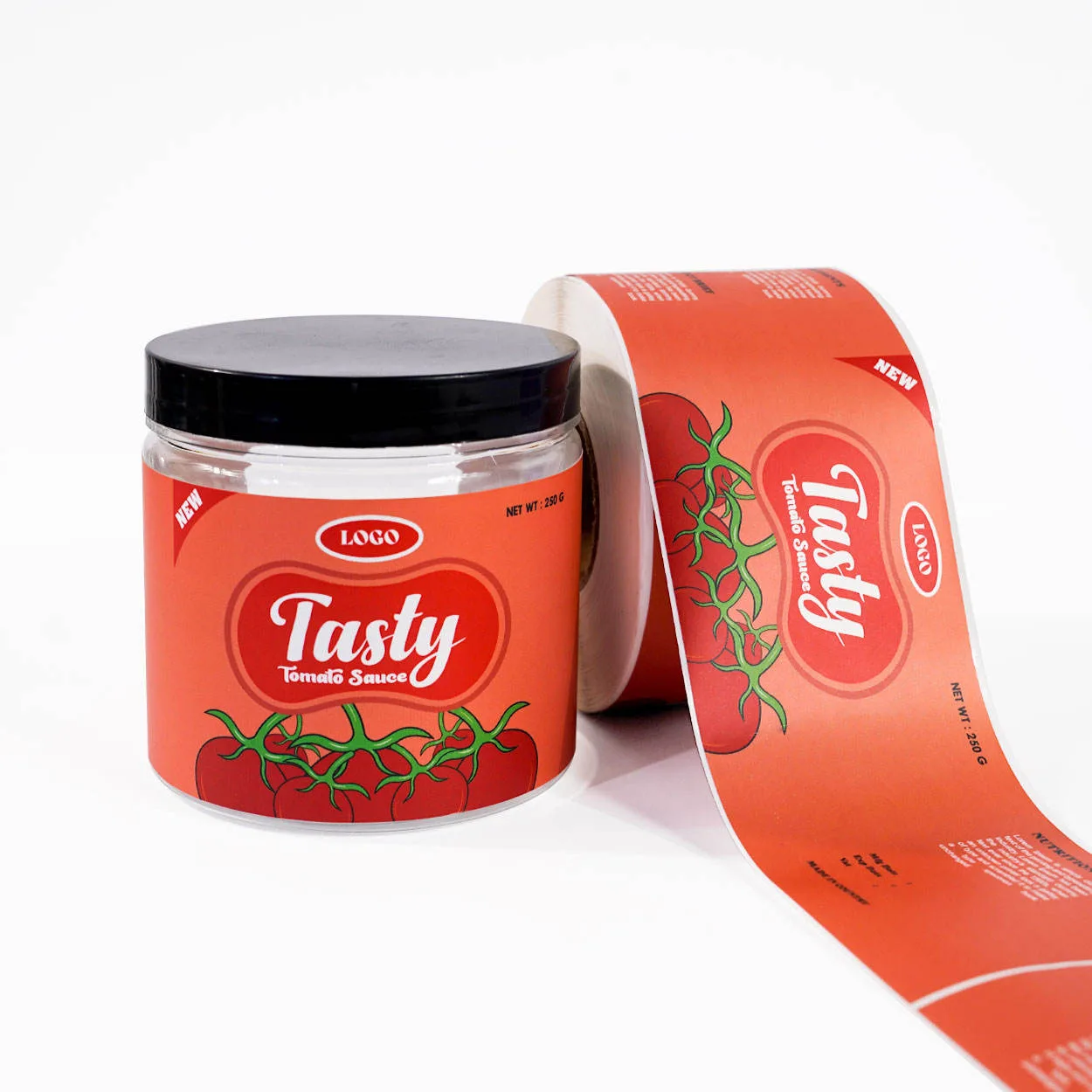 Tomato Sauce Jar Label And Roll