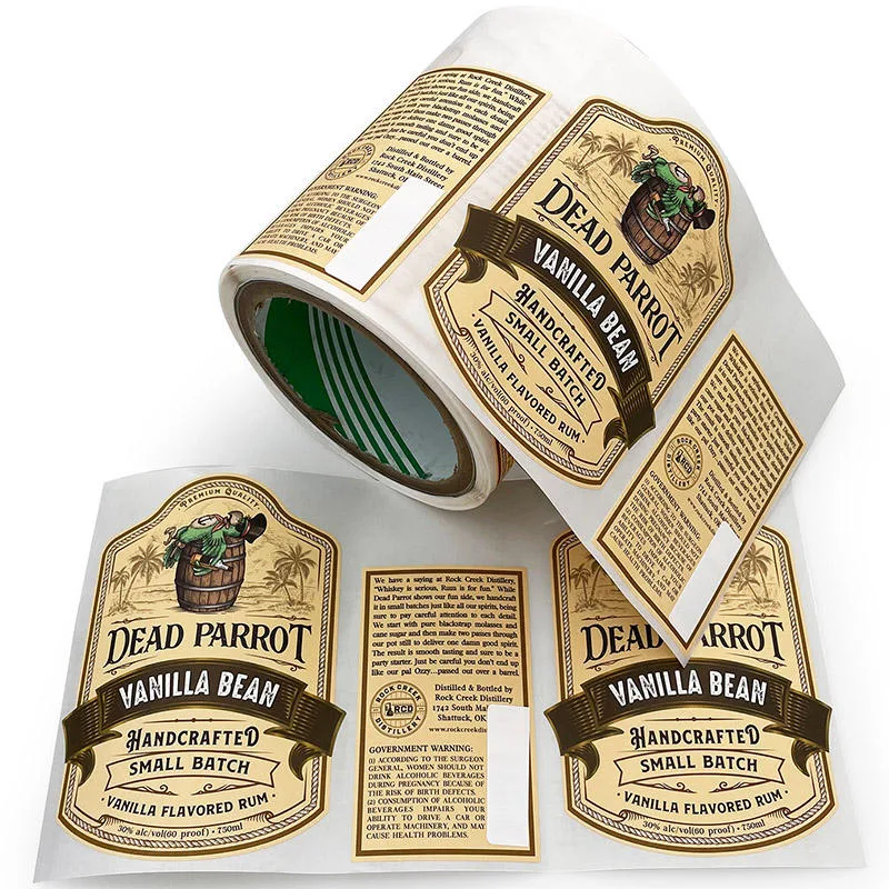 Vanilla Bean Product Labels On Roll