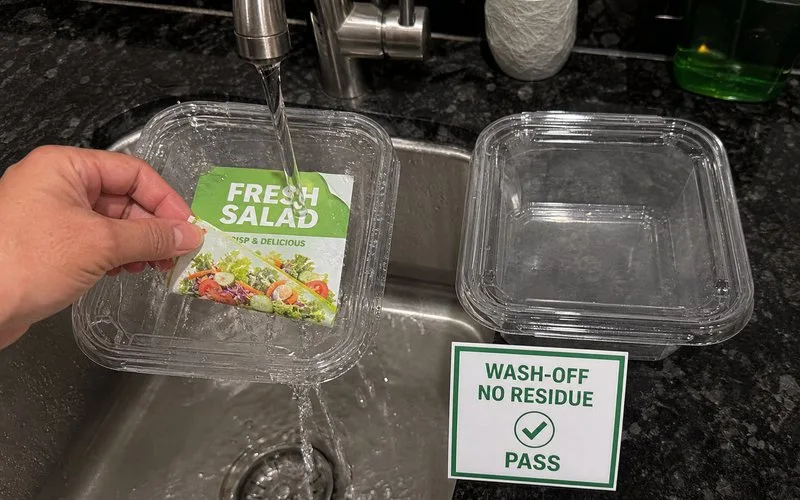 wash off recyclable container labels