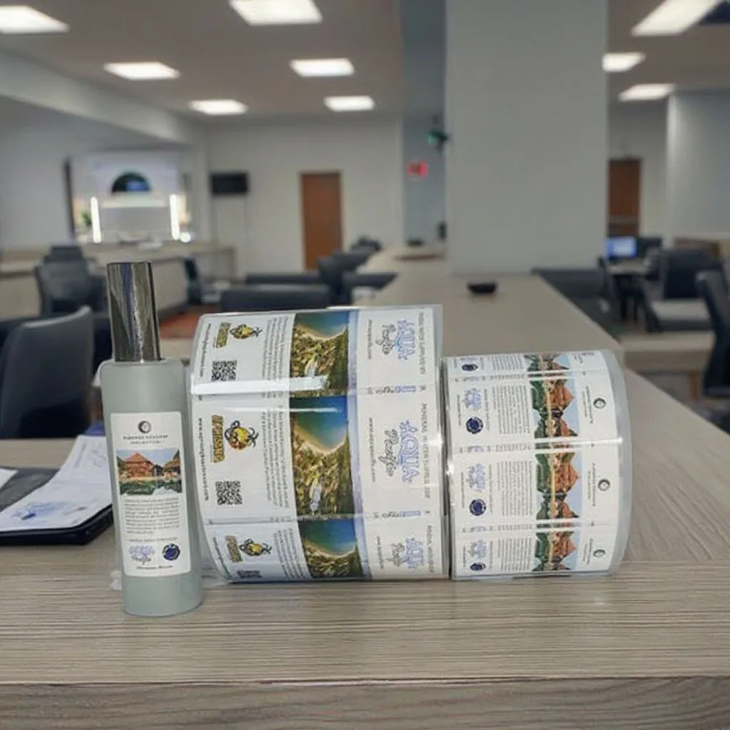 Water Bottle Label Roll Samples