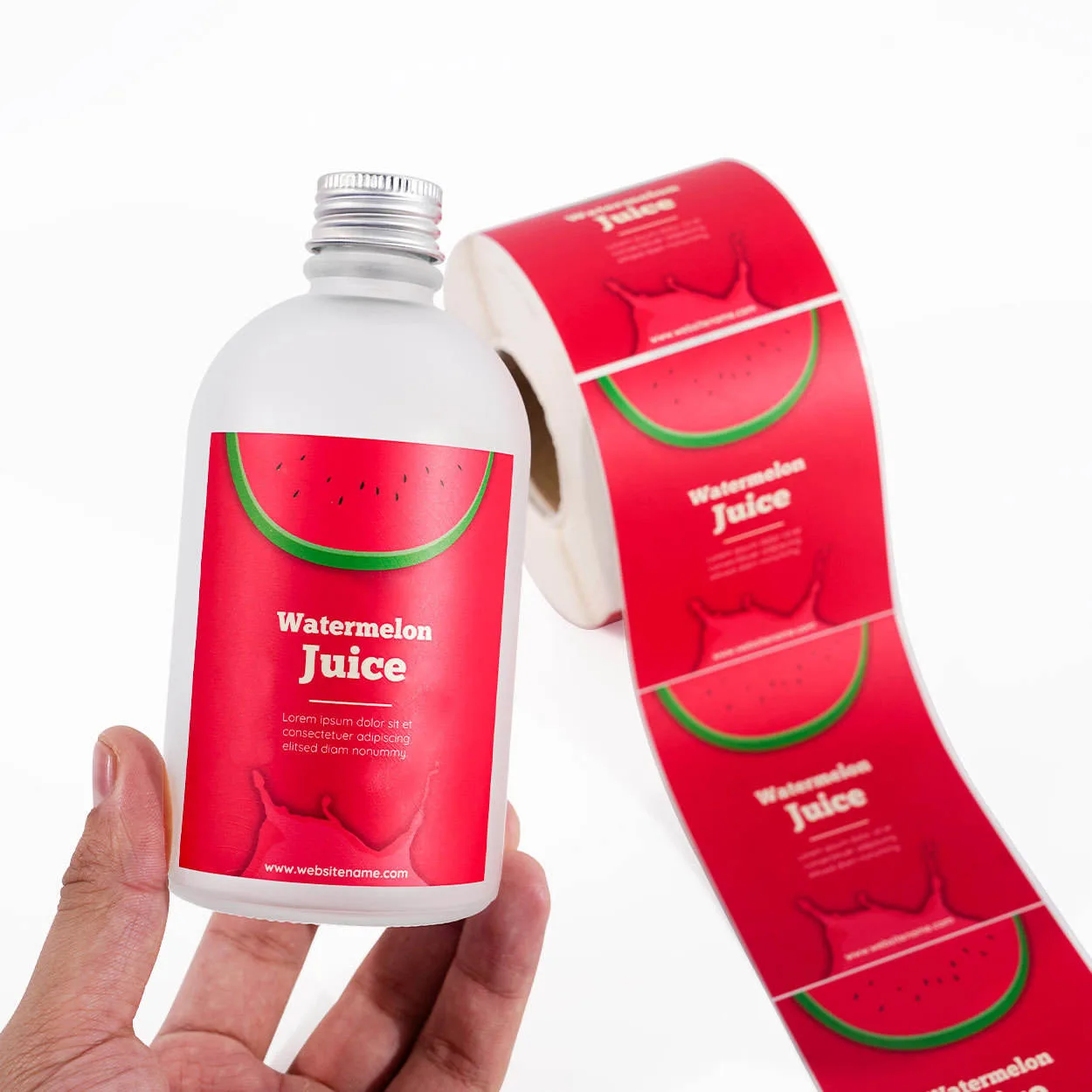 Watermelon Juice Bottle Label Roll
