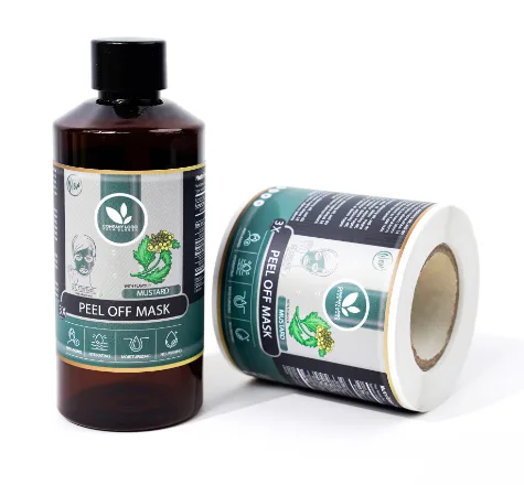 Waterproof Peel Off Mask Bottle Labels On Roll