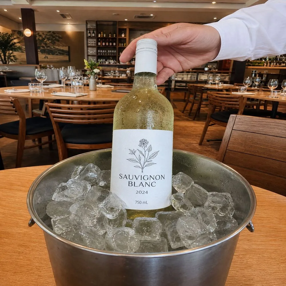 Waterproof white wine label ice bucket
