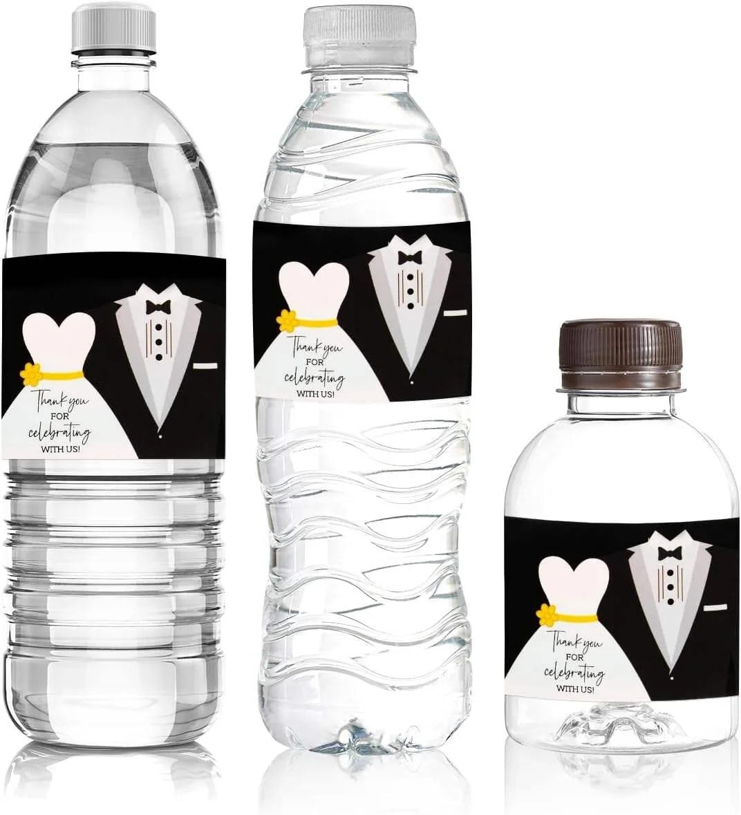 Wedding Water Bottle Label Set