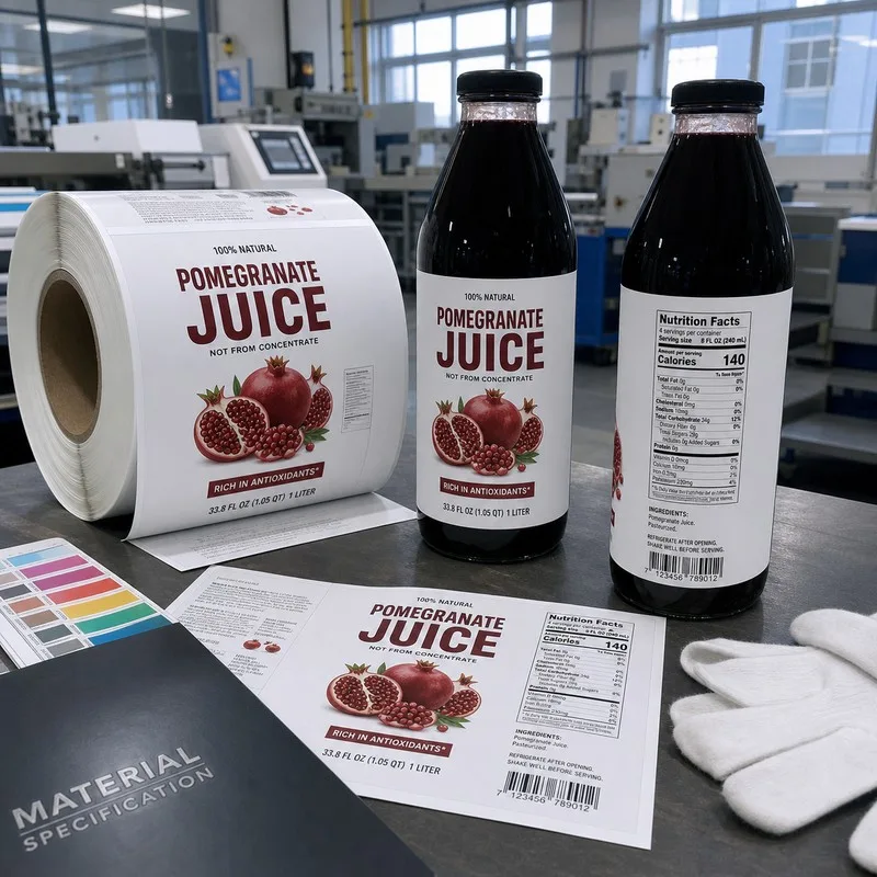 White BOPP juice label material for vibrant color printing